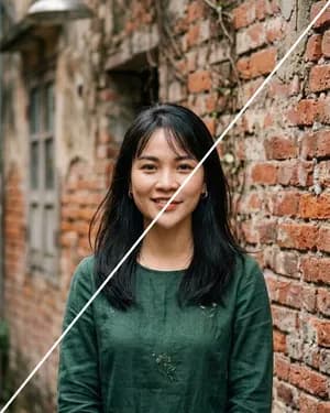 Chỉnh cân đối mặt — kết quả mẫu